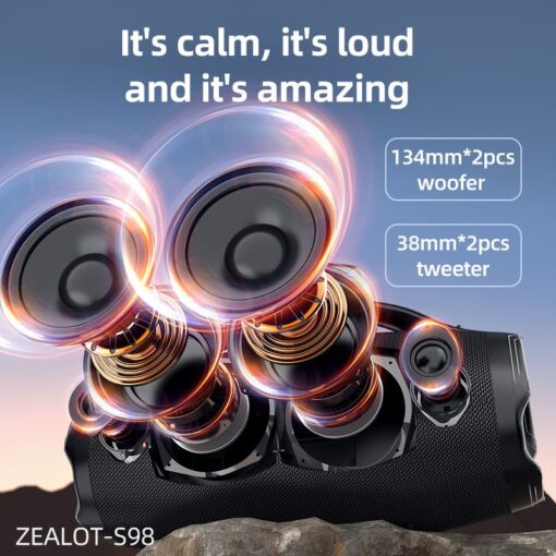 Zealot S98 Bluetooth Speaker with Super Bass and Long LASTING battery - Image 11