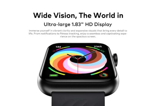 itel 1.83'' Sones Smart Watch Native Storm Water Proof (ISW-O11)-Black - Image 4