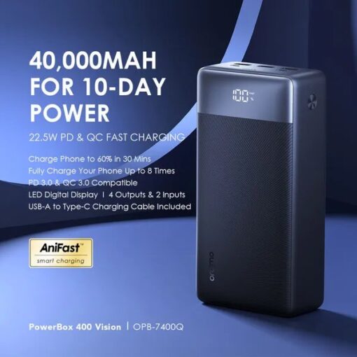 Oraimo PowerBox 400 Vision 40000mAh 22.5W Power Bank