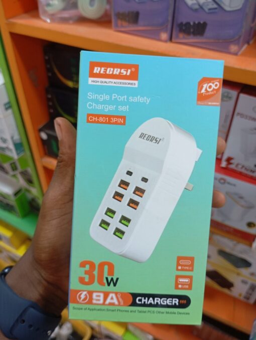 Regrsi CH-801 3pin 30w multiple Charger 10-in-1