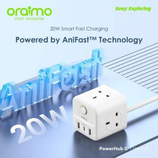 oraimo PowerHub 2 1.5M 6-in-1 Power Cube - Image 3