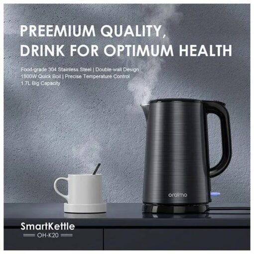 oraimo Smart Kettle 1.7L Full Metal Liner Kettle - Image 6