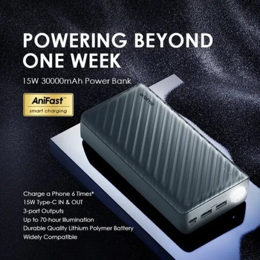 oraimo PowerBox 300 Lit 30000mAh 15W Power Bank - Image 3