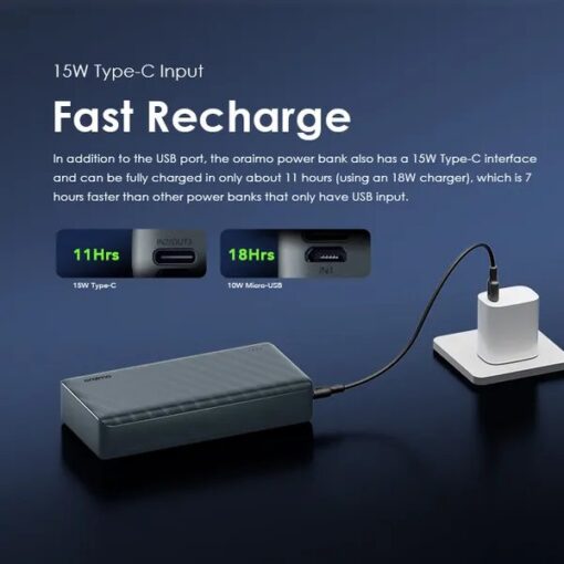 oraimo PowerBox 300 Lit 30000mAh 15W Power Bank - Image 4