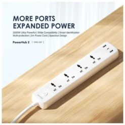 oraimo PowerHub C 2M 4-AC 3-USB Power Strip (238)