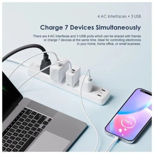 oraimo PowerHub C 2M 4-AC 3-USB Power Strip
(2378) - Image 3