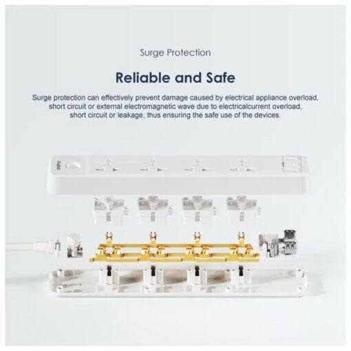 oraimo PowerHub C 2M 4-AC 3-USB Power Strip
(2378) - Image 4