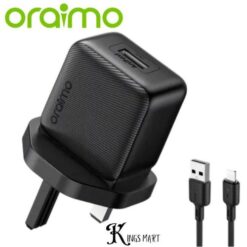 Oraimo Power-Cube 10 Sleek Fast 10W Charging Compact Lightning iPhone Cable Wall Charger