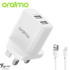 Oraimo Firefly 2U Dual USB 2.4A Fast Charger + Free Lightning Cable (OCW-U67D+L53)